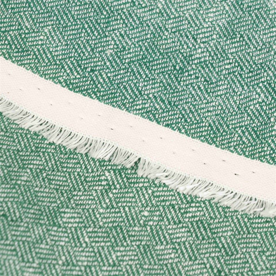Solid Olive Herringbon Linen Fabric high quality
